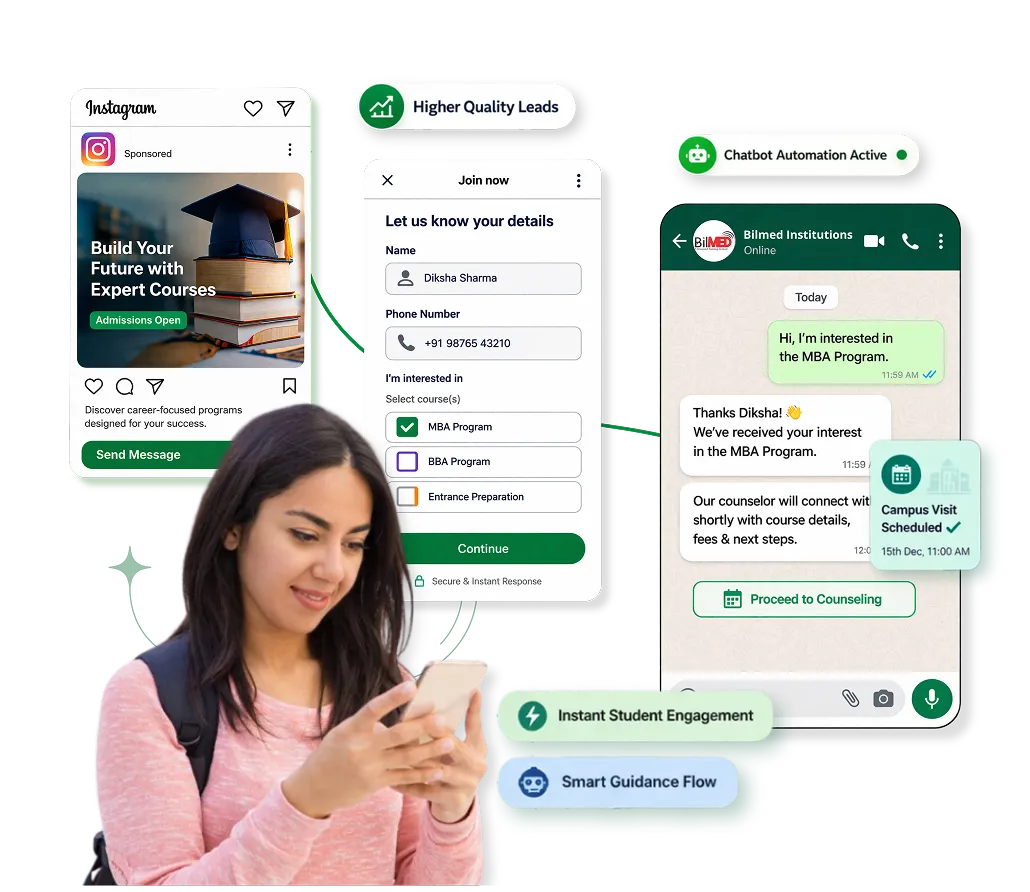 WhatsApp automation for education and EdTech institutions